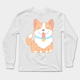 Cute Happy Corgi Long Sleeve T-Shirt